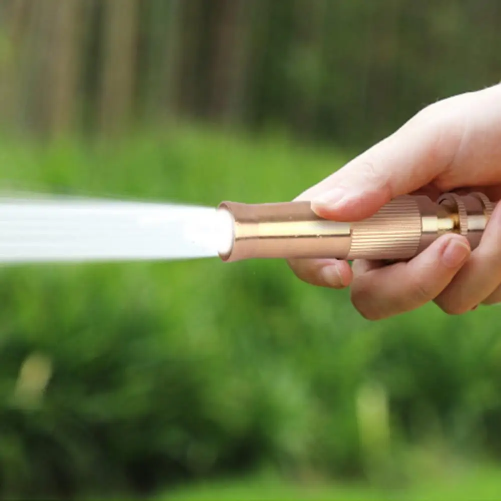 Useful Water Spray Nozzle Efficiency Lawns Garden Hose Nozzle Sprayer Strong Impulse Copper Alloy Spray Nozzle Outdoor Supply