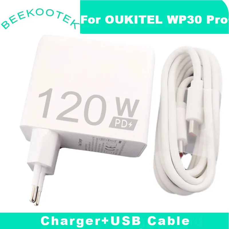 

Новинка, оригинальное зарядное устройство OUKITEL WP30 Pro, Официальный адаптер для быстрой зарядки, USB-кабель, запчасти для линии передачи данных для смартфона OUKITEL WP30 Pro