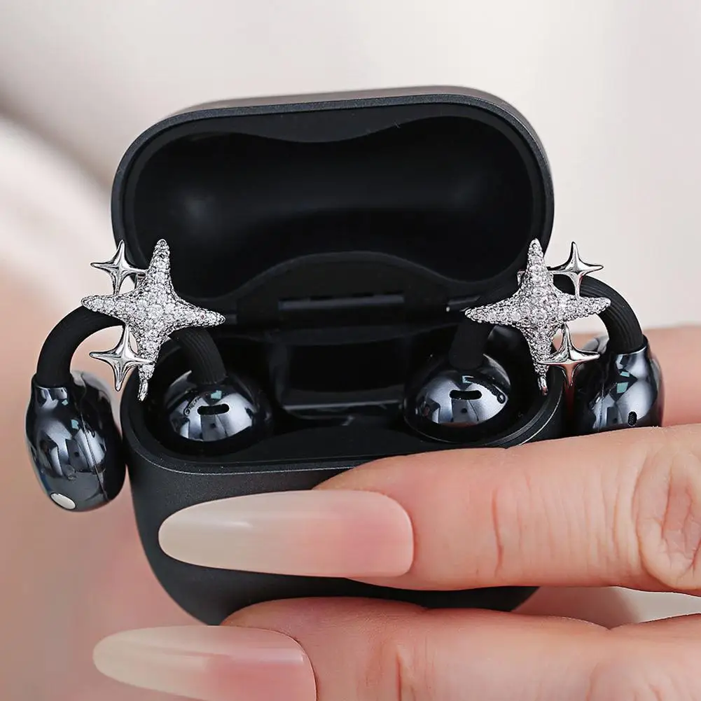 รูปสินค้า คลิปหนีบหูฟังบลูทูธแบบเพชร รุ่น Full Zirconia Star Flash เหมาะสำหรับหูฟัง Freeclip1/2 อุปกรณ์เสริมแฟชั่น