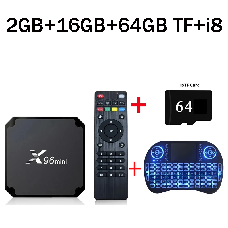 X96 MINI TV Box Android 9.0 – 4K, Wifi, 16 Go, Boîtier Multimédia Noir, Neuf