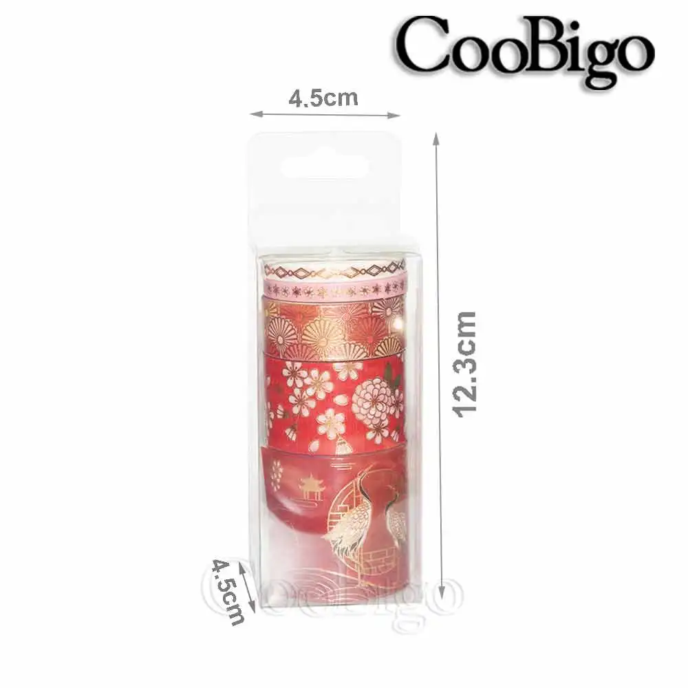 Washi Tape Set Decorative Adhesive Masking Tapes Scrapbooking Sticker Stationery Journal Diary Chinese Red Style 5rolls/lot adhesive tape washi tape adhesive tapes decorative tape decoration tape collage tape