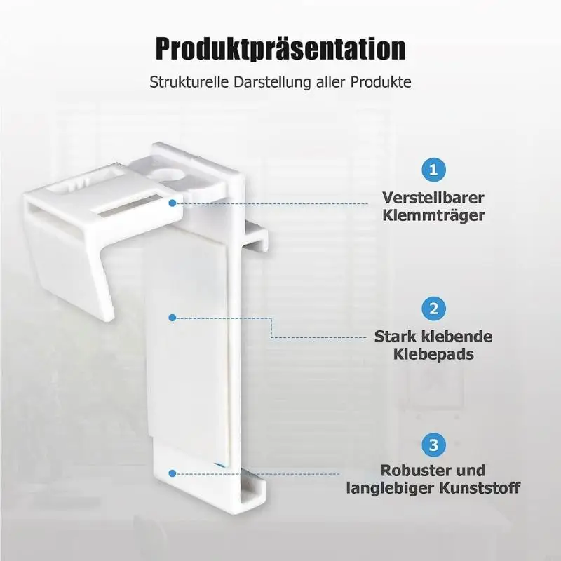 Adjustable Brackets Clamp Support Bracket Plastic Material for Roller Blinds