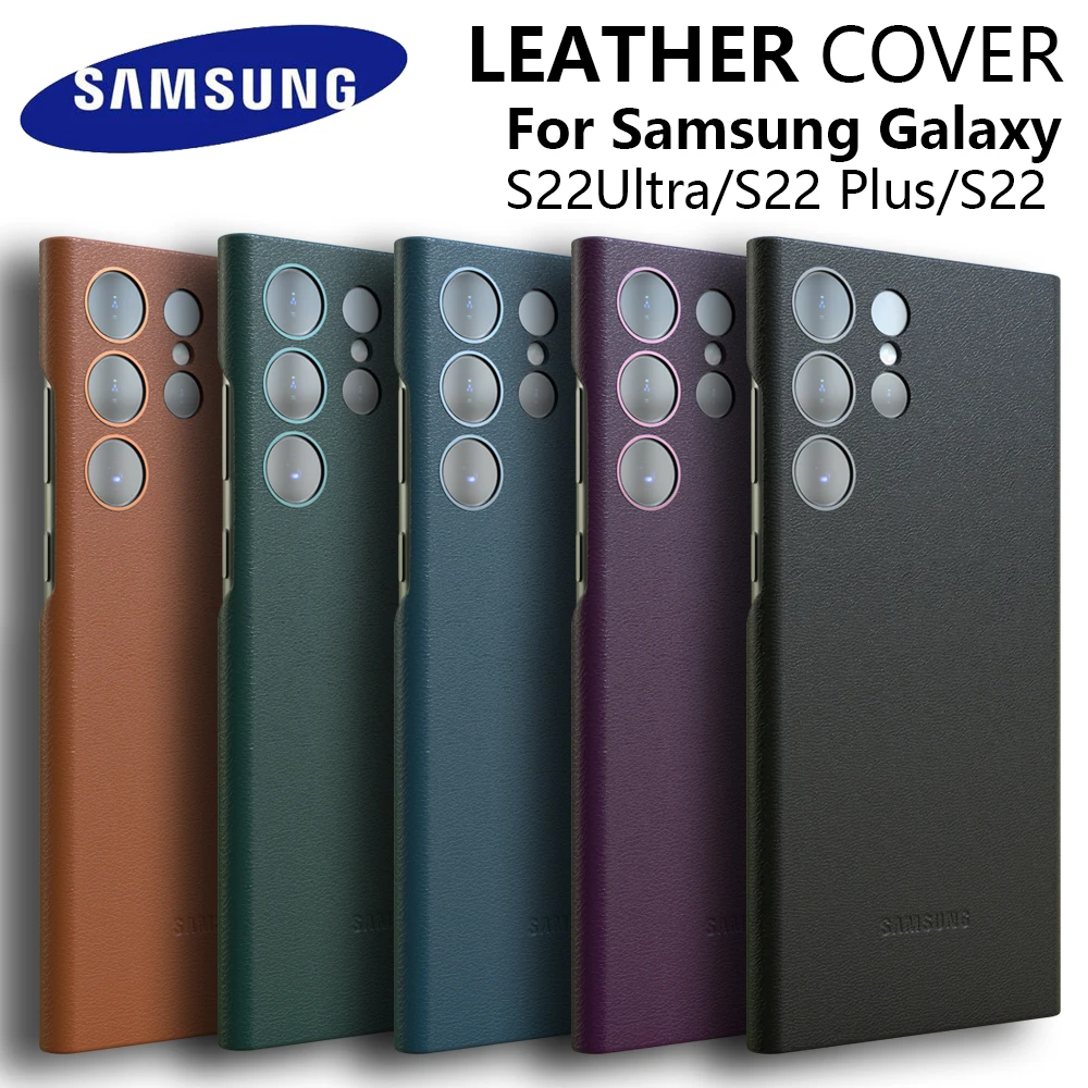 Original Samsung Galaxy S22 Ultra S22 Plus S22 Case High Quality Leather Cover S22 + Premium Full Protect Protector Shell & Box galaxy s22 ultra silicone case