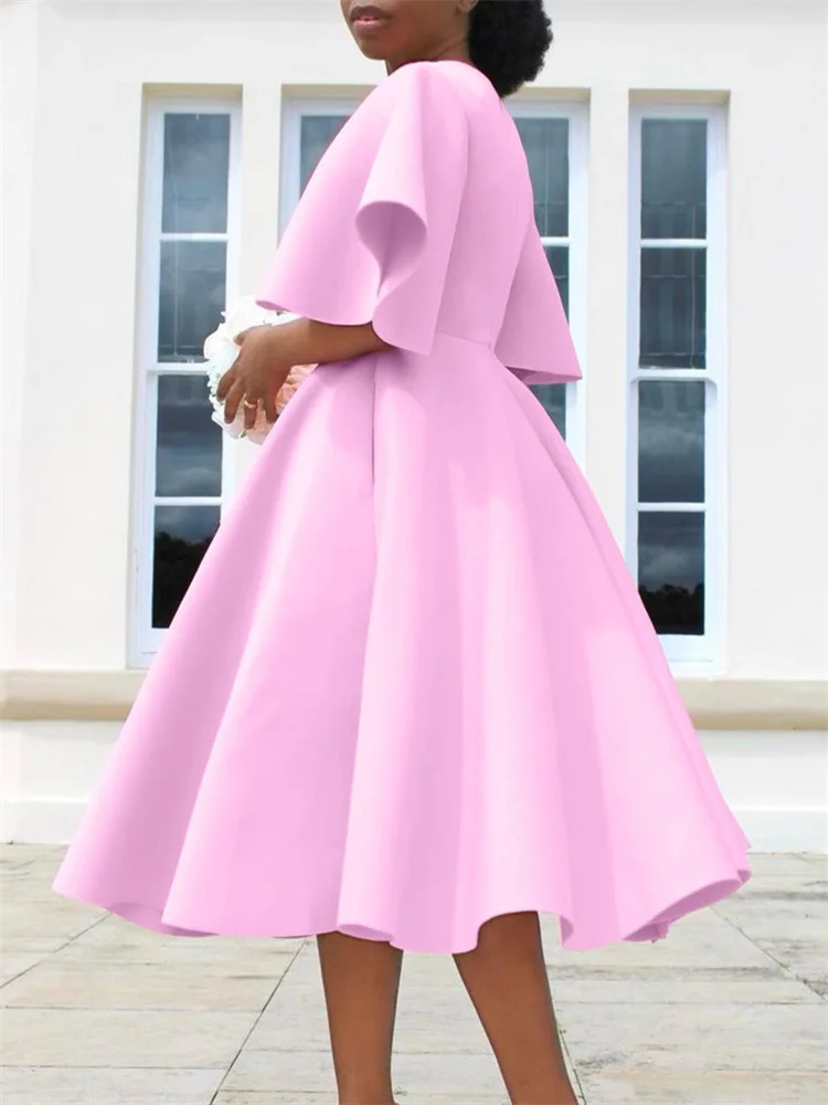 Wmstar Dresses for Women V Neck Elegant Fashion Party Maxi Dress New in Summer Fashion Clothes Wholesale Dropshipping S-3XL