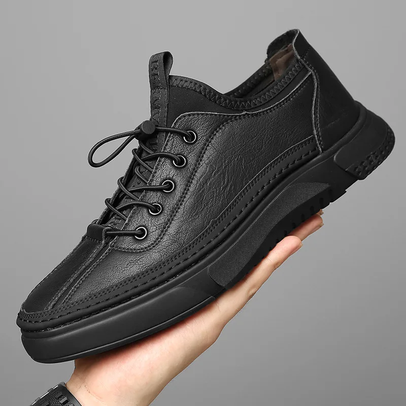 

Men's Shoes Genuine Leather High Quality Men's Leather Casual Shoes Sneakers Vintage Flats Shoes Men Leather Shoes
