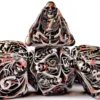 DND Metal Set Dice 7 Role Playing Dice Skull Feature, Hollow Metal D&D Dice Dungeon and Dragon 2