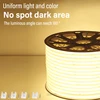 COB LED Strip 220V Switch/Dimmable Power EU Plug 360LEDs/m 3000k 6000k RA90 Outdoor Garden FOB LED Tape Bedroom Kitchen Lighting 2