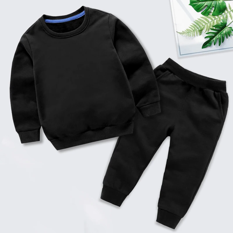 2 Pcs sets Children Kids Suit Warm Sweater Girl Sweatshirt Pullover Sweatshirt Pant Winter Girl Boy Tracksuit Sportswear