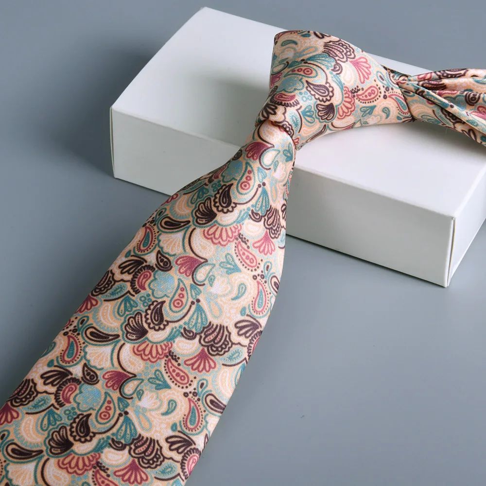 Vintage Silk Ties Men Fashion 8cm Flower Floral Necktie For Men Wedding Business Meeting Gravata Soft Printing Tie Wed Gifts woven necktie