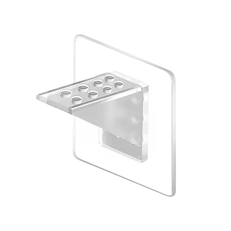 4Pcs Acrylic Shelf Support Self Adhesive Cabinet Shelf Stand Wall Hanger Bracket Holder For Kitchen Bedroom Easy Installation