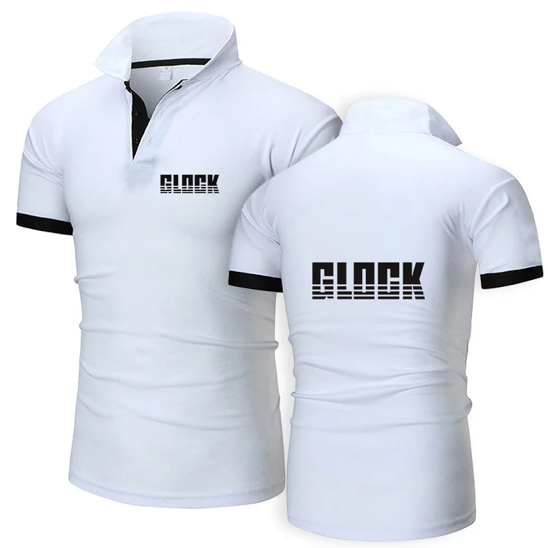 

2023 Glock Perfect Shooting Summer Leisure Polo Shirt Short Sleeve Lapel Slim Solid Color High Quality T-shirt