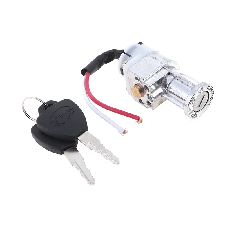 

1pc New Universal Battery Chager Mini Lock With 2 Keys For Motorcycle Electric Bike Scooter E-bike Electric Lock