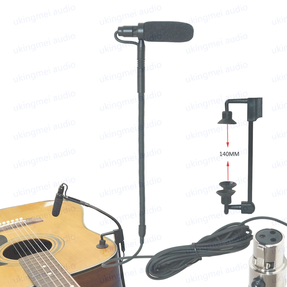 Professional Musical Instrument Condenser Gooseneck Microphone System For Guitar Saxophone Violin Piano Cello Bass Clarinet