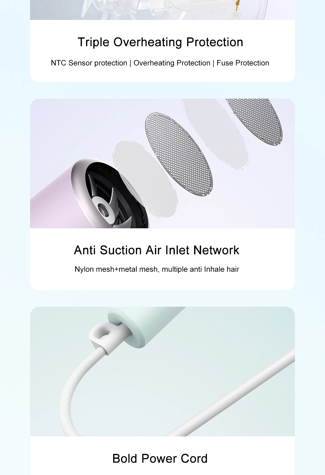 Xiaomi Mijia H301 Anion Hair Dryer description image 14