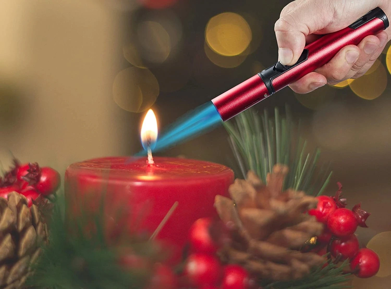 Metal Torch Windproof Lighter Refillable Pen Lighter Jet Flame Butane Kitchen BBQ Candle Camping Men's Gadget bbq lighter butane gas lighter