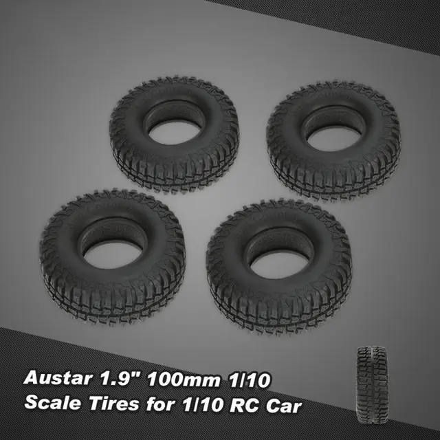4Pcs Rubber Toy RC Car Crawler Tyre Anti-deformation Anti Rust Simulation Crawler Tyre for CC01 F350 SCX10 AX10 CR01 D90 D110 5