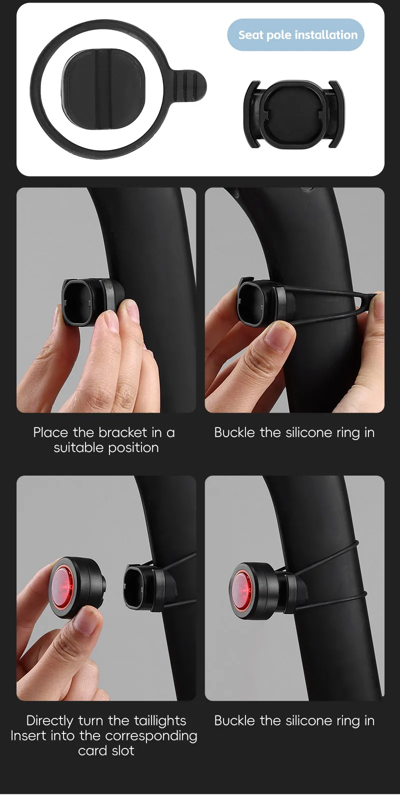 Description Picture 5 of itemWEST BIKING Bicycle Taillight Smart Auto Sensor Brake Rear Light MTB Road Bike Smart Auto High Brightness Cycling Tail Light