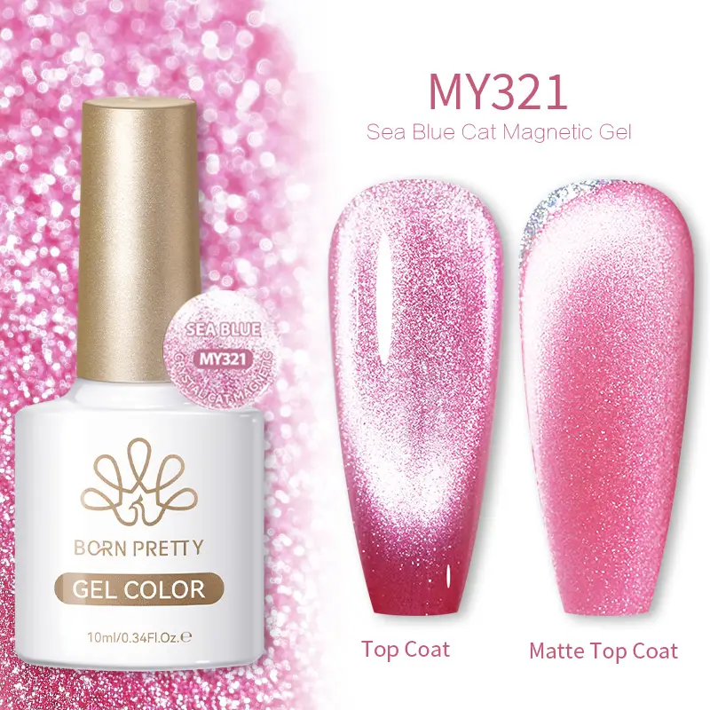 BORN PRETTY 10ml Water Light Cat Magnetic Gel Nail Polish Vernis Semi Permanent Soak Off Crystal Gel Polish For Nails Manicure - Image 19