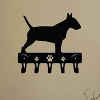 6/9 Inch Bull Terrier Towel Rack & Key Holder - Versatile Decor 1