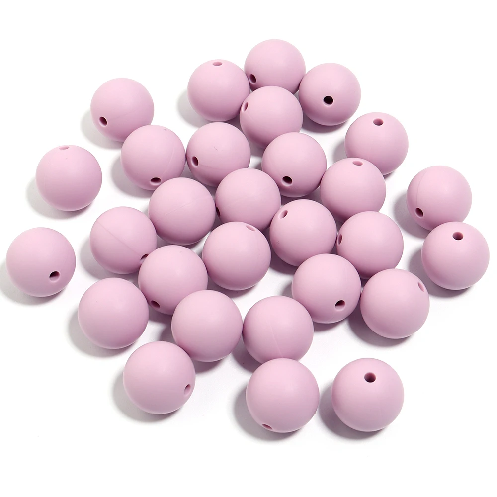 Set of 20 Candy-Colored Round Silicone Beads for DIY Jewelry and Accessories