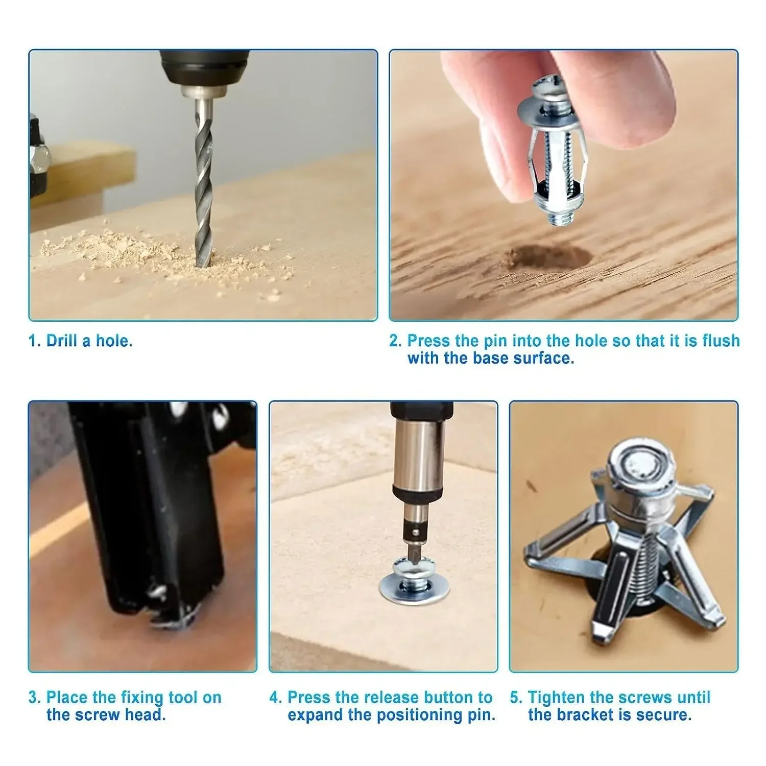 Description Picture 6 of item20/50pcs Jack Nuts Screw Petal Screw Anchors Petal Expansion Plugs for Curtain Expansion Clamp Petal Rivet Lock Jack Nut Bolt