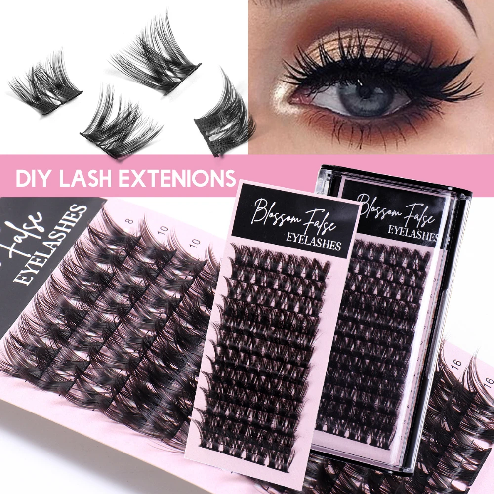 

Natural Soft Segmented False Bundles Eyelashes DIY Individual Clusters Lash Extensions Faux Mink Fake Lashes manga lashes