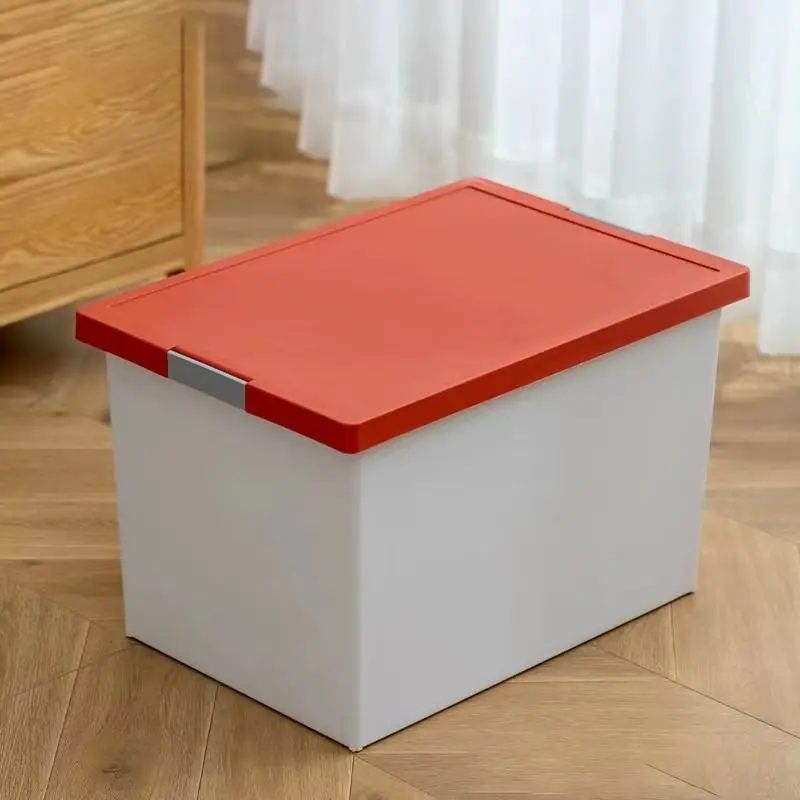 

2684 коробка для хранения японский бытовой большой пластиковый ящик для сортировки одежды и игрушек коробка для общежития студентов коробка для хранения