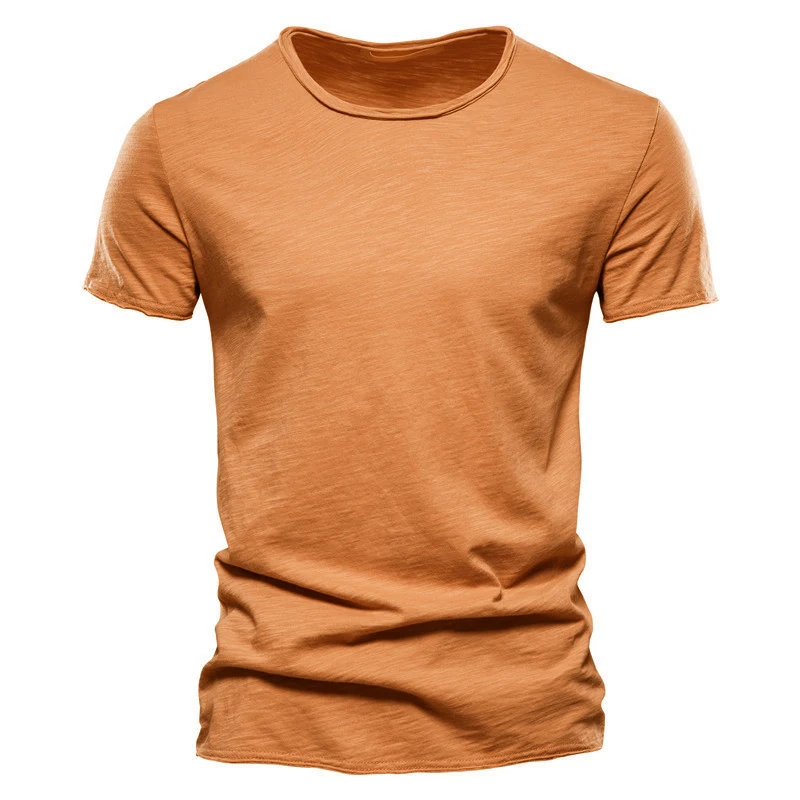 100% Cotton Men T-shirt Casual Soft Fitness Summer Thin T-shirts Men's Home Clothes O-Neck Short Sleeve Soild T Shirt for Men 16