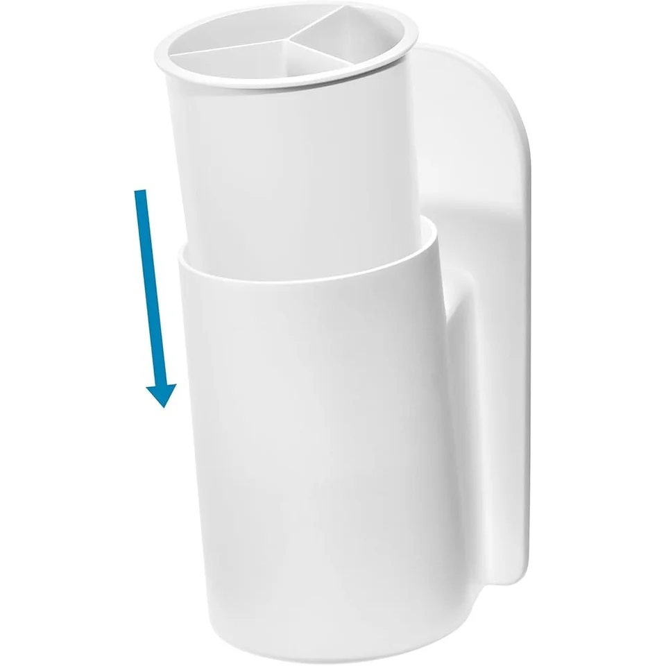 Self-Adhesive Divided Bathroom Tumbler Organizer