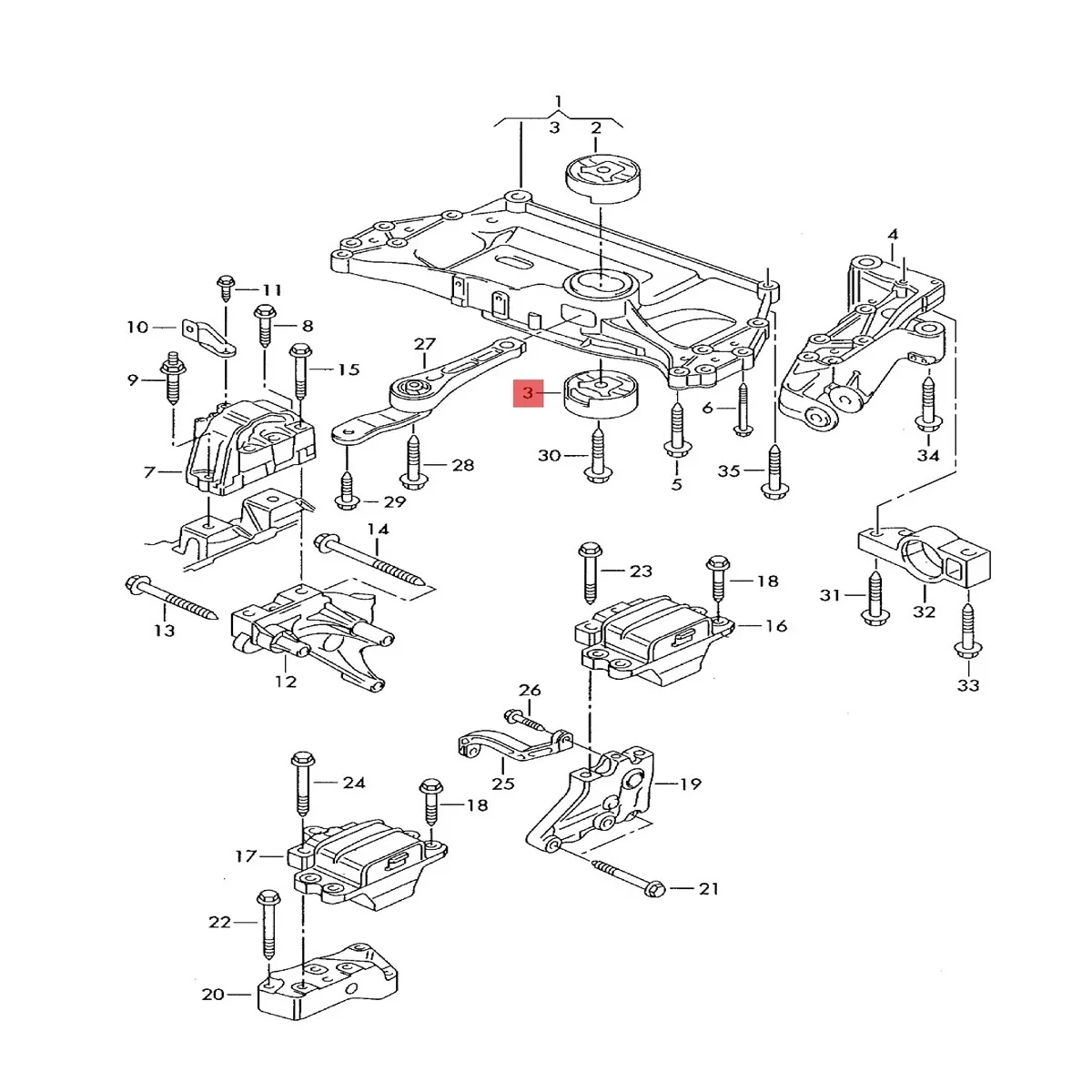 Upper Lower Trans Engine Mount For VW Jetta A6 Golf 5 6 GTI Passat B6 B7 CC Tiguan 5N Skoda Octavia 2 A5 1K0199867 1K0199868