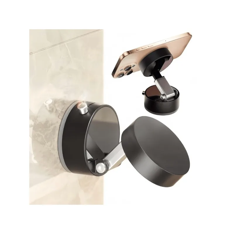 Y330 접이식 마그네틱 진공 흡착식 휴대폰 거치대 양면 흡착판 차량용 브래킷 휴대용 무선 거치대 (가정용/차량용) ?