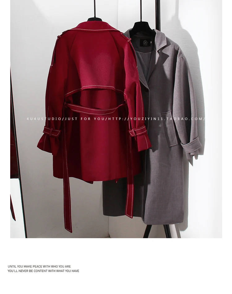 SuperAen Elegant Solid Color Trench Women's 2023 Autumn New England Style Vintage Turn-down Collar Loose Casual Coat