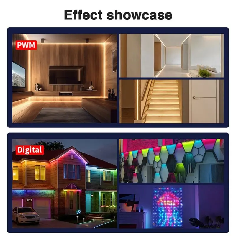 GLEDOPTO WLED 컨트롤러 엘리트 1D2P-EXMU GL-C-620WL 디지털 RGBIC PWM 단일 색상 LED 스트립용 내장형 릴레이 퓨즈 이더넷