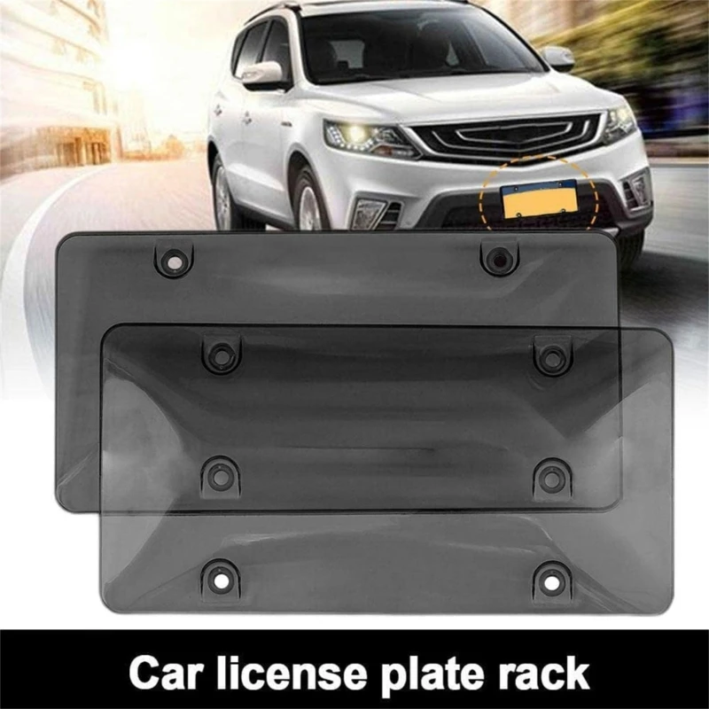 Clear Anti-Speed Red Light Toll Camera Stopper Plate Photos License Cover Frame .