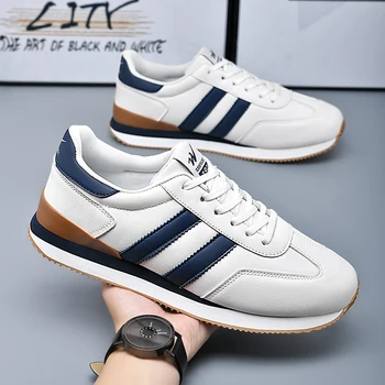 2026 Men Retro Sneakers Casual Shoes White Green Fashion Comfortable Daily Footwear 1