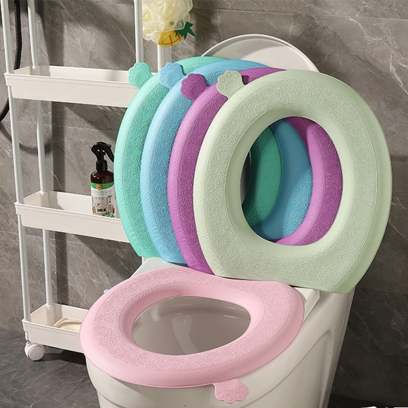 Bathroom Accessories Eva Warm Portable Washable Toilet Seat Adhesive