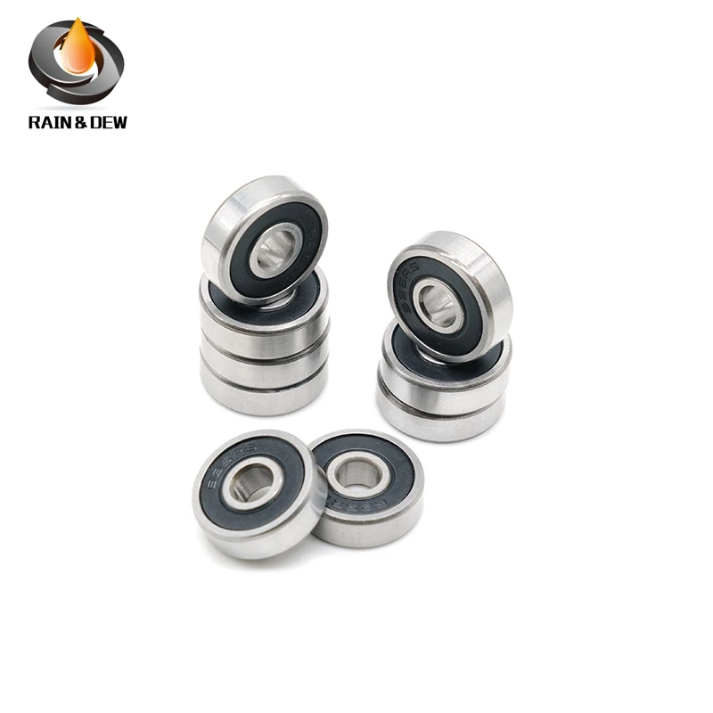 

High Quality 10Pcs 625RS Bearing ABEC-7 5*16*5 mm Miniature Sealed 625-2RS Ball Bearings 625 2RS For VORON Mobius 2/3 3D Printer