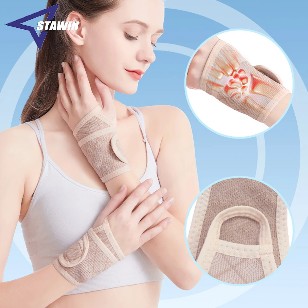 1 PC Sports Wrist Support Strap Arthritis Protection Wrist Brace for Fitness Weightlifting Tendonitis Carpal Tunnel Pain Relief 1 2pcs sumifun tenosynovitis treatment cream finger tendons wrist pain relief ointment arthritis rheumatism massage plaster