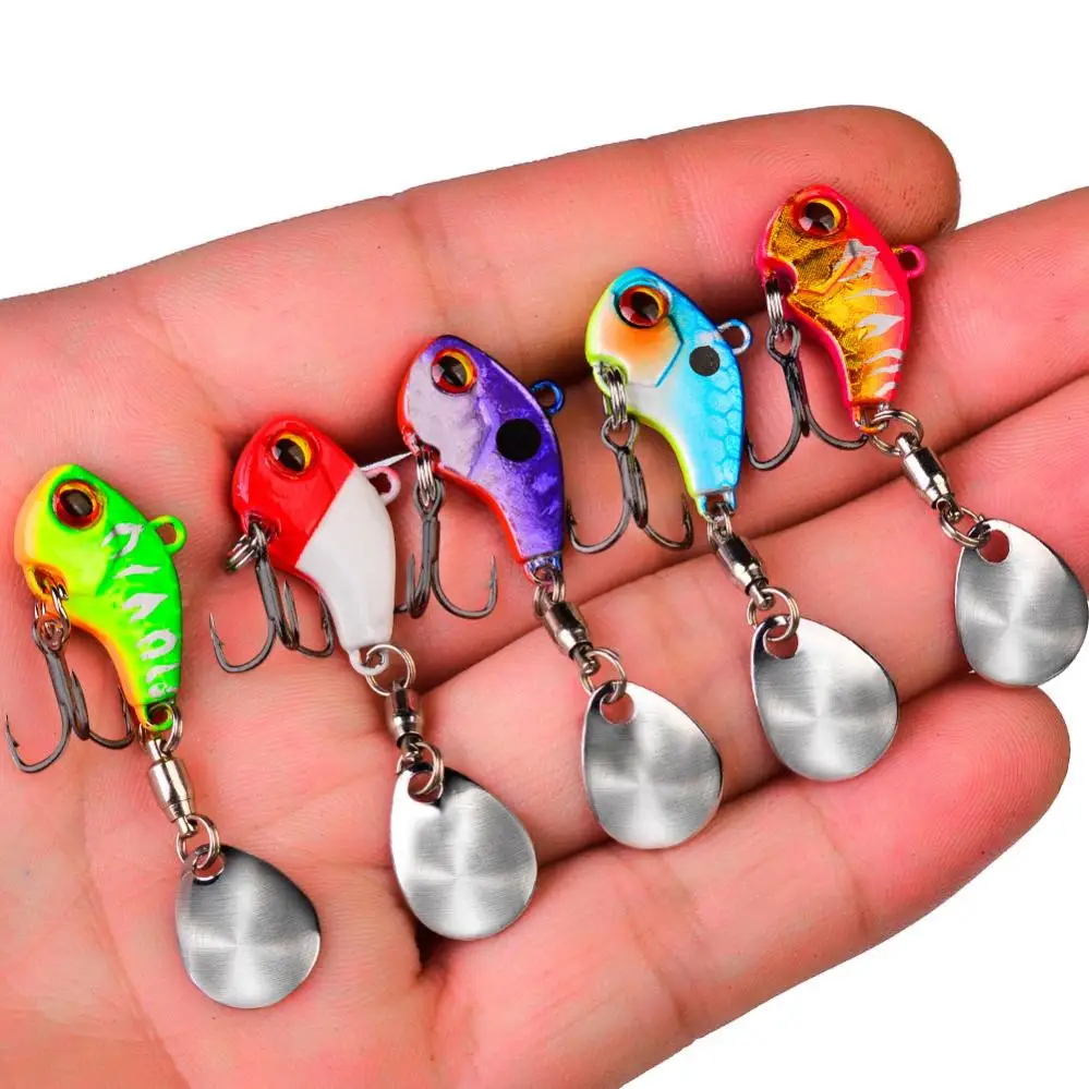 

5pcs/set 6g 10g 15g Metal Sinking VIB Fishing Lures for Bass Walleye Saltwater Freshwater Fishing with Jigs Spinner Blade