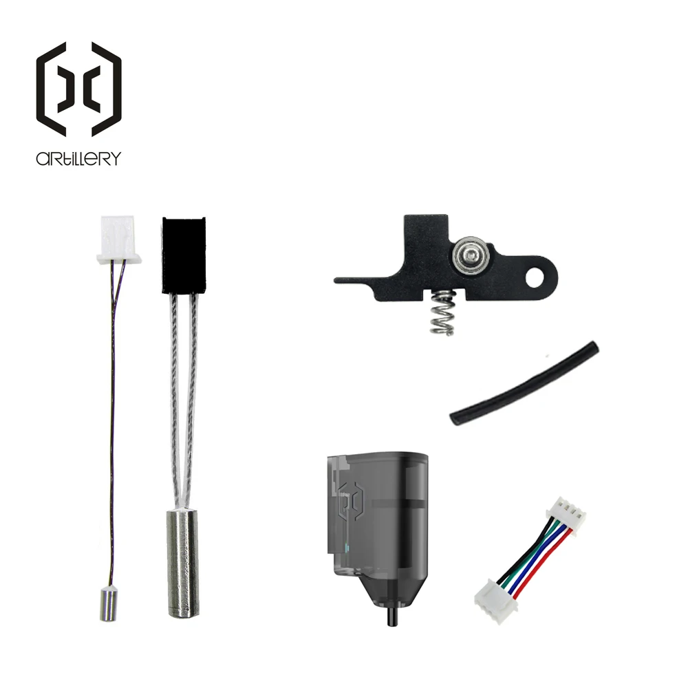 Artillery 3d printer extruder auto leveling thermistor, heating tube handle kit new generation ortur 4 3d printer 0 4mm nozzle auto leveling high precision real speed 100 150mm s 3d printer aluminum 3d model