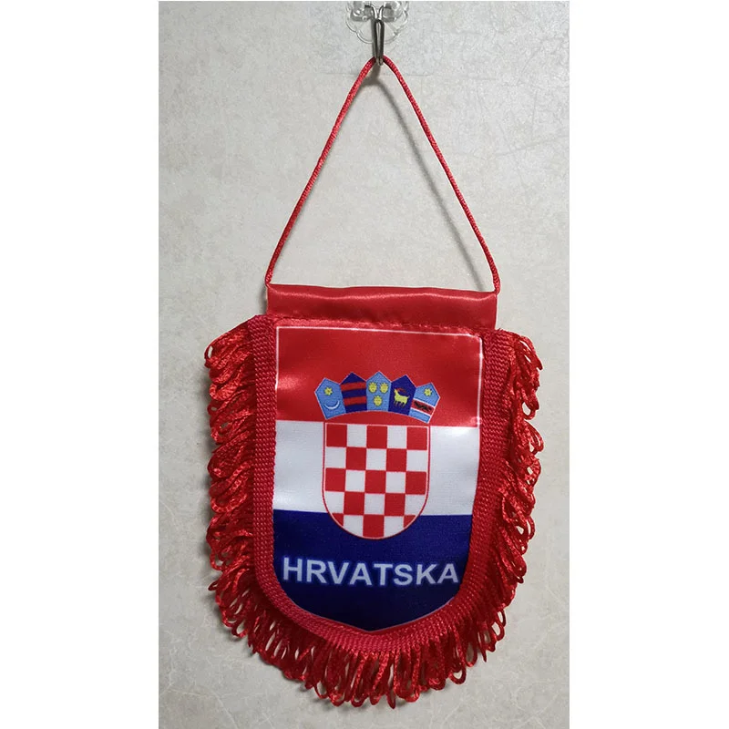 drapeau de la croatie en fanion de football. 11793954 PNG