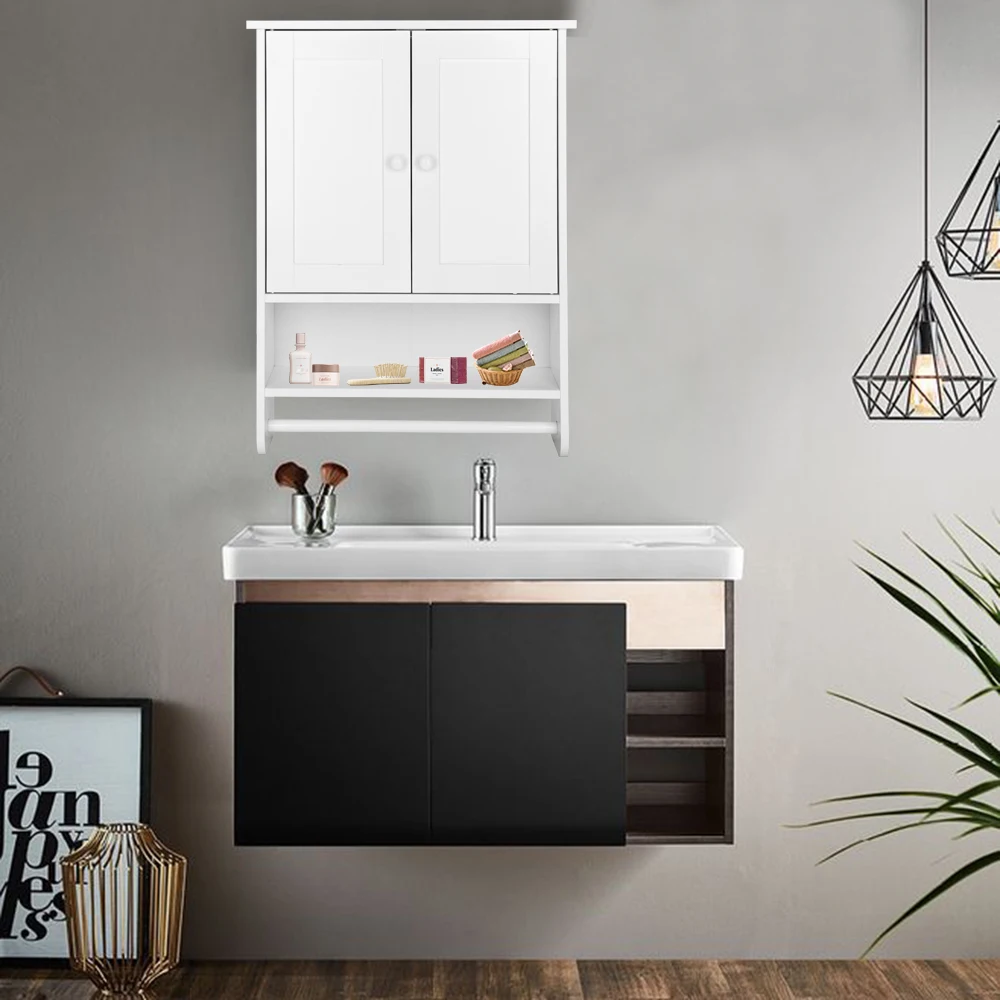 Wall Hanging Cabinet with Two Doors Wall Washer Storage Cabinet 4