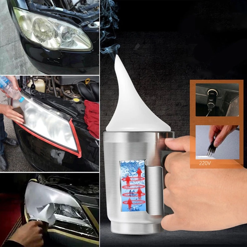 Car Headlight Polish Restoration Kit Automotive Headlight Care Tool 220V Car Headlight Restoration Liquid Headlamp Polishing Set