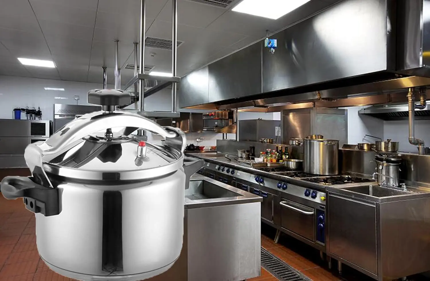 40  grande & stainless steel pressure cooker & large steamer cooking pressure ,safety lock Explosion 4