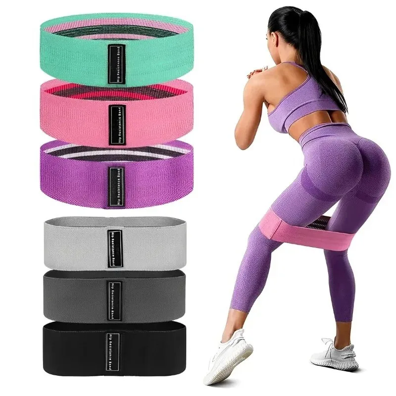 Fabric Resistance Hip Booty Bands 3Pcs Glute Thigh Elastic Workout Squat Circle Stretch Fitness Strips Loops Yoga Gym Equipment