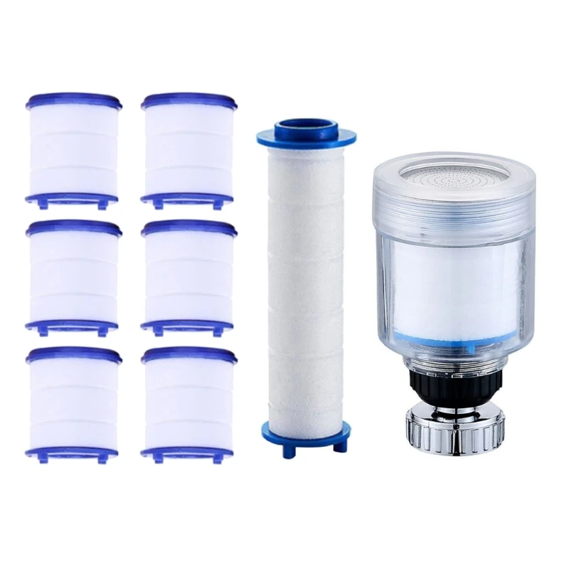 

360 Degree Filters Plastic Shower Filter Faucet Filters Effective Water Scale Impurity Filtration Suitable for Most Dropship