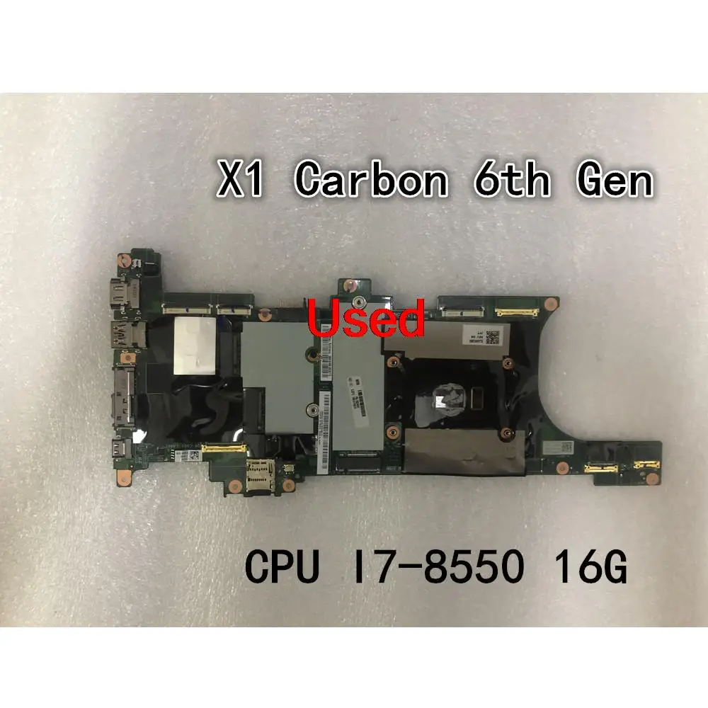 

Используется для Lenovo Thinkpad X1 Carbon 6-го поколения, тип 20KH, 20 кг, материнская плата для ноутбука, центральный процессор, 16 ГБ ОЗУ, FRU 01YR210