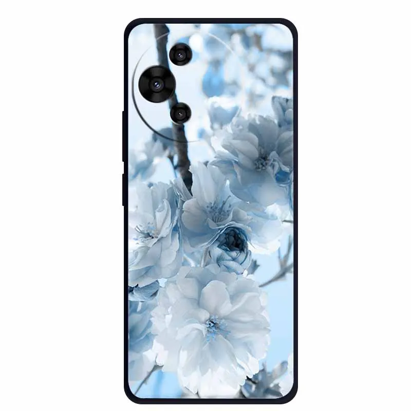 Luxury TPU Soft Silicone Back Cover with Floral and Love Design