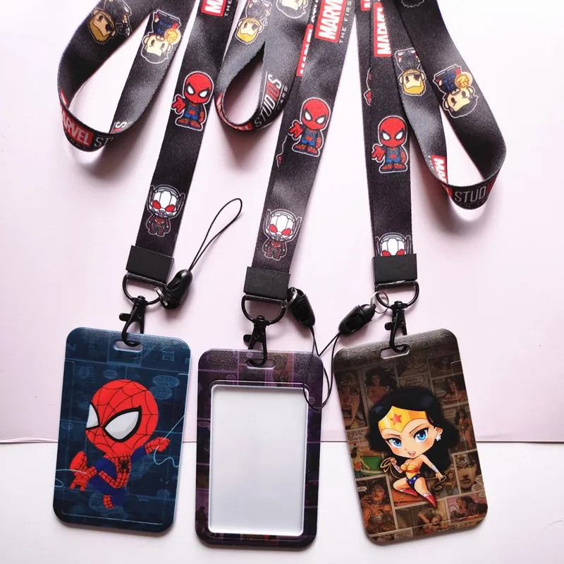 So Cool! Superhero ID Card Holder Lanyard Men Credential Holders Neck Straps Women Badge Holder Keychain For Door Card 3
