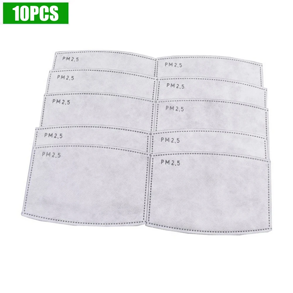 10Pcs/Lot 5 Layers PM2.5 Filter Mask Paper Activated Carbon Adult Kids Masks Anti Dust Haze Mouth Mask Face Mask Filters 3